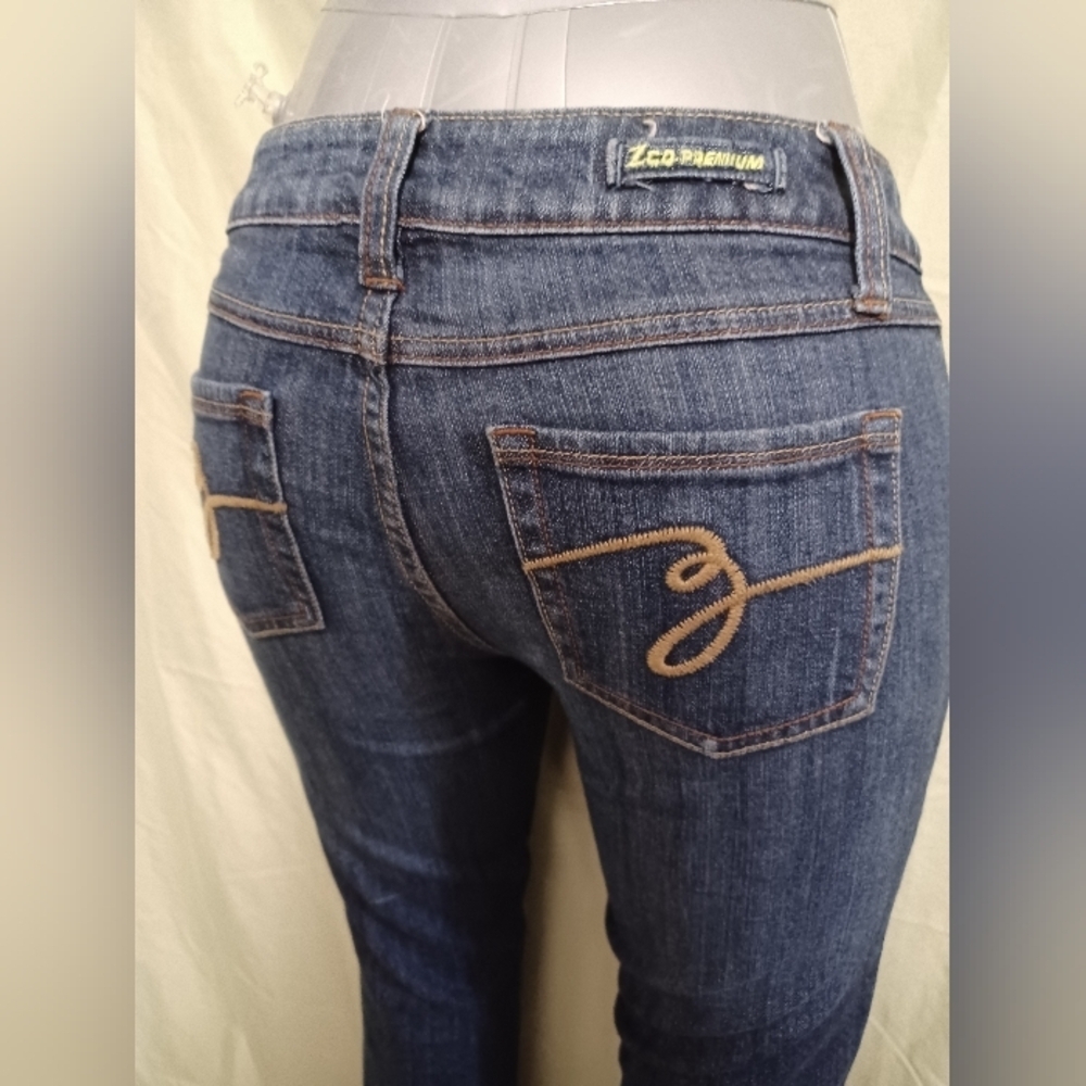 ZCO Premium Dark Blue Straight Leg Denim Jeans - Picture 3 of 10
